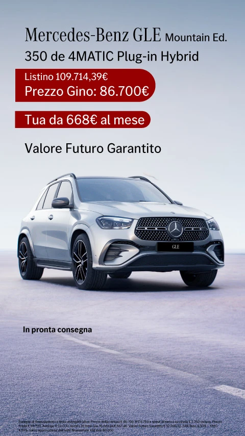 Nuova Mercedes-Benz GLE - Tua a partire da 668€/mese