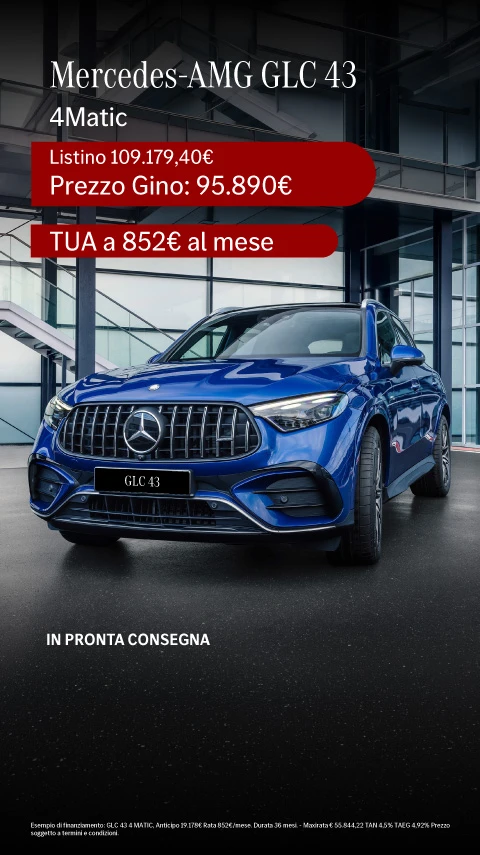 Nuovo Mercedes-AMG GLC 43 tua da: 852€ al mese
