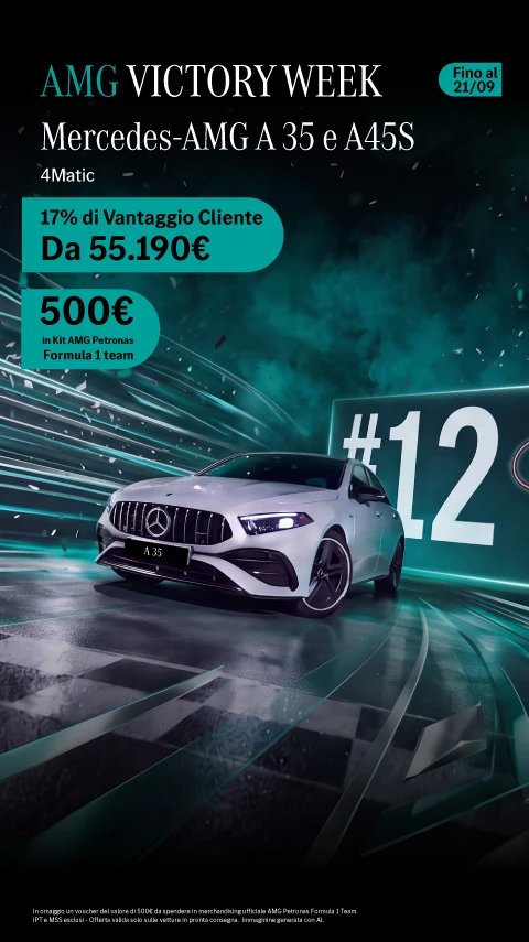 Mercedes-AMG Classe A 35 e 45S tue con il 17% di Vantaggio cliente.