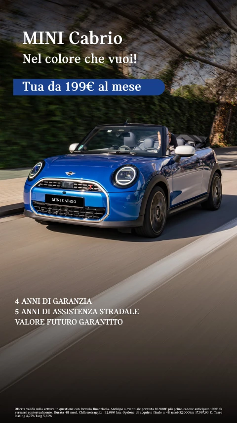 Nuova Mini Cabrio - Tua a partire da 199€/mese