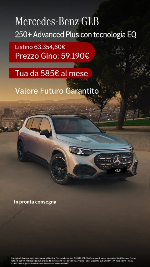 Nuova Mercedes-Benz GLB EQ - Tua a partire da 585€/mese