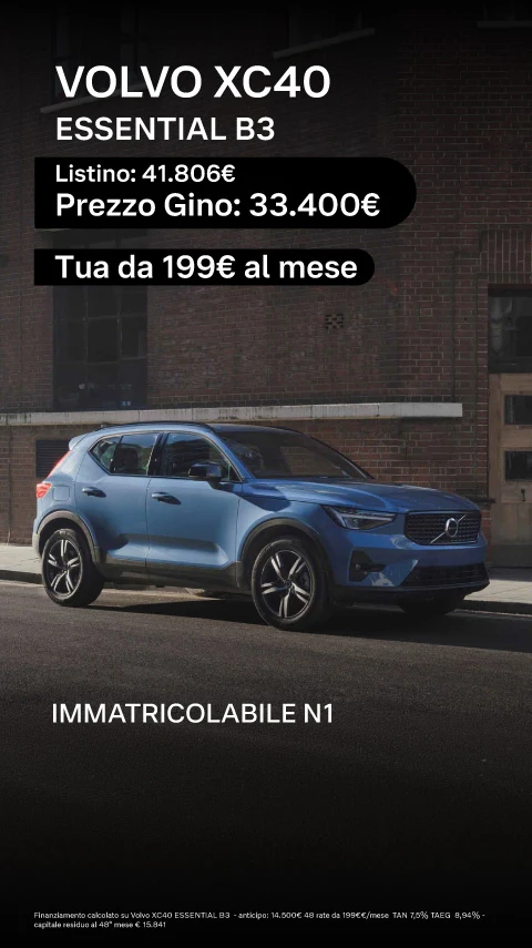 Volvo XC40 Tua da 199€ al mese