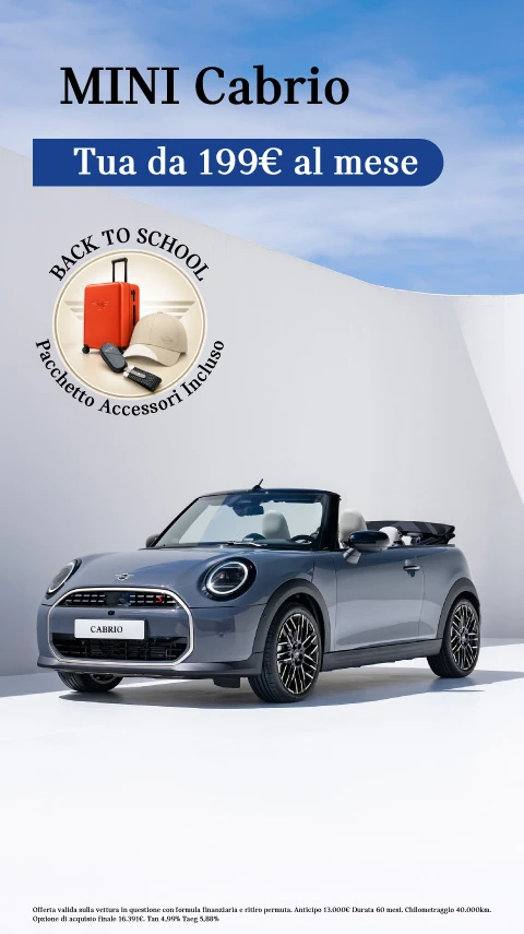 Nuova Mini Cabrio - Tua a partire da 199€/mese