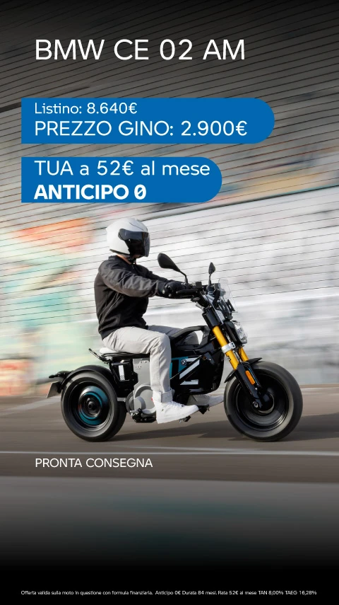 BMW CE 02: Tua a 52€ al mese con anticipo Ø