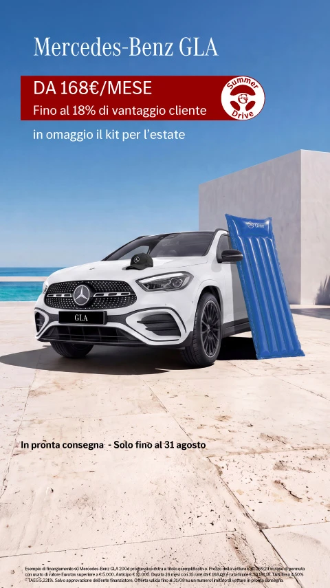 Nuova Mercedes-Benz GLA - Tua a partire da 168€/mese