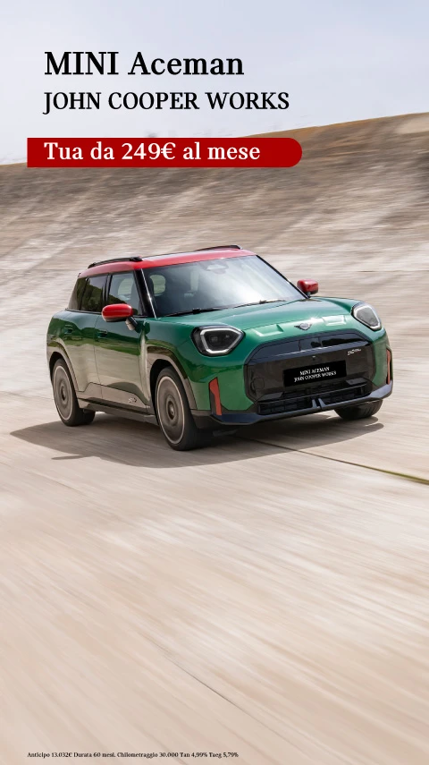 Nuovo Mini Aceman JCW da 249€ al mese