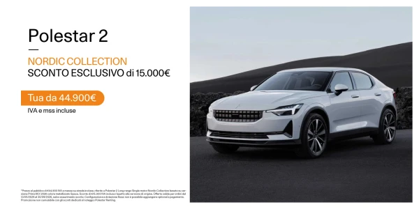 Nuova Polestar 2 Nordic Collection - Tua da 44.900€