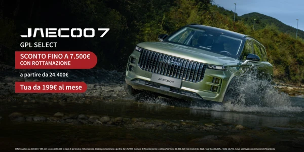 Nuova Jaecoo 7 GPL Select - Tua da 199€ al mese