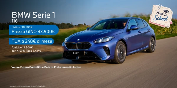 Nuova BMW Serie 1 - Tua a partire da 248€/mese