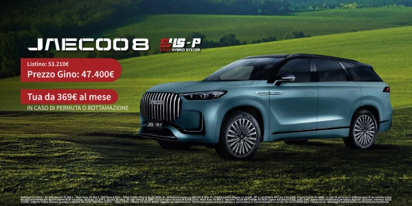 Nuova Jaecoo 8 SHS-P - Tua da 369€ al mese