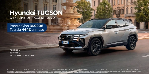 Nuova Hyundai Tucson - Tua da 444€ al mese con valore futuro garantito