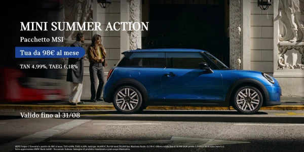 Mini Summer Action - la tua Mini da 98€ al mese