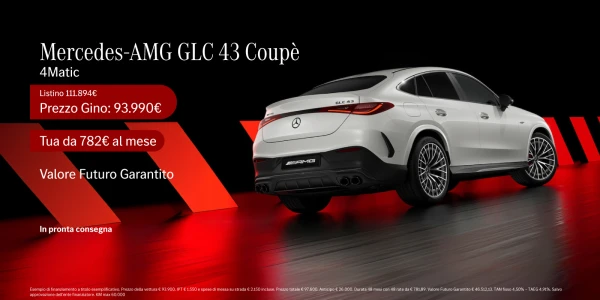 Nuovo Mercedes-AMG GLC 43 Coupè tua da: 782€ al mese