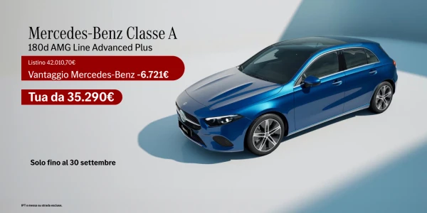Nuovo Mercedes-Benz Classe A - Tua a partire da 35.290€