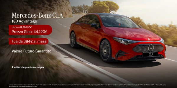 Nuovo Mercedes-Benz CLA - Tua a partire da 384€/mese