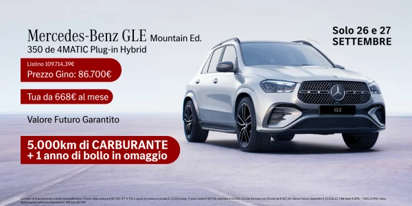 Nuova Mercedes-Benz GLE - Tua a partire da 668€/mese