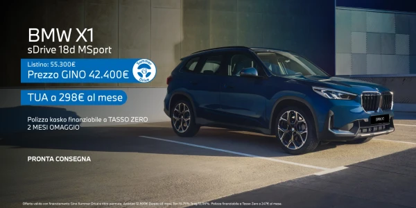 Nuova BMW X1 - Tua a partire da 298€/mese