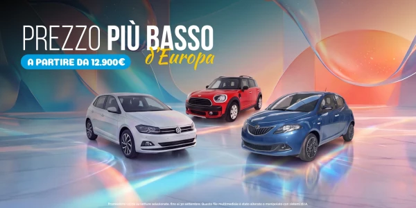Primo Prezzo d'Europa - a partire da 12.900€
