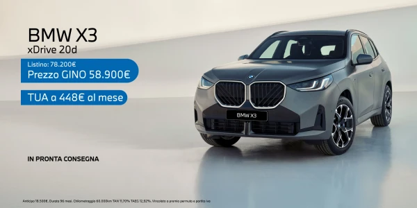 Nuova BMW X3 - Tua a partire da 448€/mese