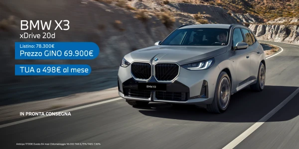 Nuova BMW X3 - Tua a partire da 498€/mese