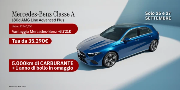 Nuovo Mercedes-Benz Classe A - Tua a partire da 35.290€