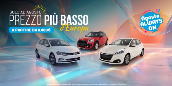 Primo Prezzo d'Europa - a partire da 8.400€
