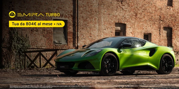 Lotus Emira Turbo tua da 804€ al mese