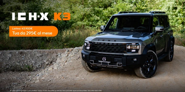 Nuova ICH-X K3 - Tua a partire da 295€/mese