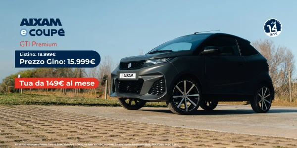 Nuova Aixam eCoupe GTI Premium- Tua a partire da 149€/mese