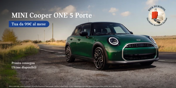 Nuova Mini Cooper ONE 5 porte - Tua a partire da 99€/mese