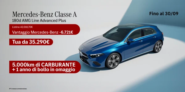 Nuovo Mercedes-Benz Classe A - Tua a partire da 35.290€
