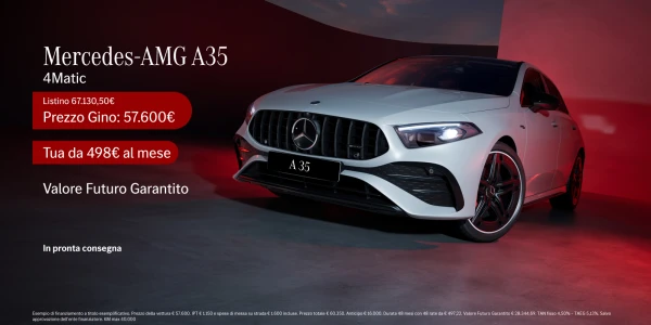 Nuova Mercedes-AMG Classe A 35 tua da: 498€ al mese