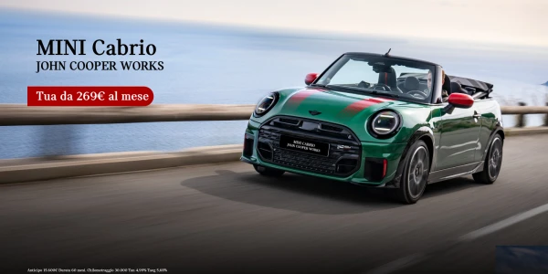 Nuovo Mini Cabrio JCW da 269€ al mese
